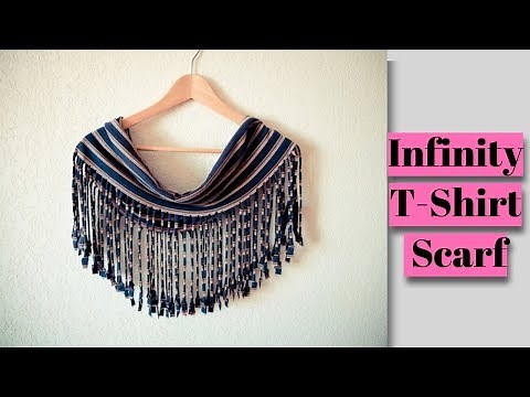 How To Make a Fringe T-Shirt Scarf! No Sew DIY