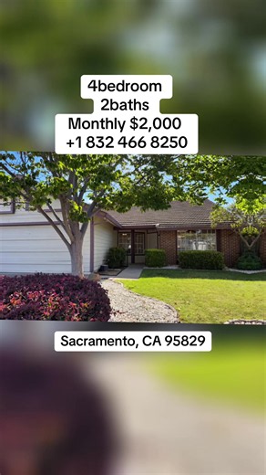 🏡 FOR RENT – Beautiful 4 Bedroom, 2 Bathroom Home in Sacramento! 🏡 Looking for a spacious and comfortable place to call home? This stunning 4-bedroom, 2-bathroom residence located at 8027 Montevina Dr, Sacramento, CA 95829 is now available for just $2,000/month! Step into a welcoming home that offers plenty of space for families, roommates, or anyone seeking extra room to live, work, and relax. Featuring a functional floor plan, generous-sized bedrooms, bright living areas, and modern convenie