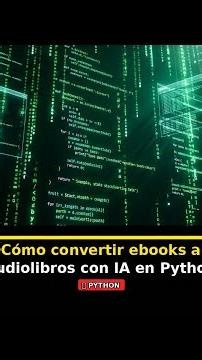 Convierte tus libros en audiolibros con IA en 1 comando 🎧