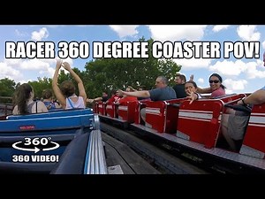 Racer Wooden Roller Coaster 360 Degree POV Kennywood Pittsburgh PA - Filmed w/ Giroptic 360