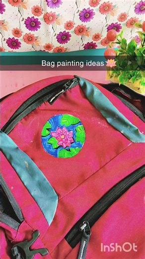 bag painting ideas#diy#lotus#customized