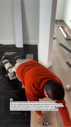 Click Lock Flooring Install Hack! Fast & Clean Finish #DIY #Flooring #HomeUpgrade