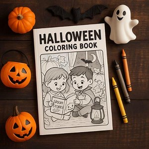 Halloween Coloring Book: 30 Fun Pages for Kids (PDF) - Etsy