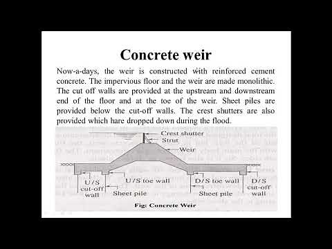 Irrigation and Design Hydraulic Structures Lecture 2 weir, barrage, types of weir