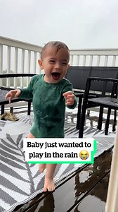 This baby just wanted to play in the rain 😆 | VT