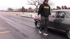 Big Daddy Racing "The Mistress" close call with a monster of a mustang with something flying off of it | National No Prep Racing Association