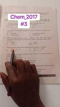 2017 Chemistry Entrance Exam 🔥 | Full Questions + Smart Solutions | Pass Easily