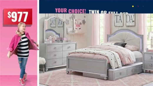 Rooms to Go Kids Anniversary Sale TV Spot, 'Very Cool Bed: $977'