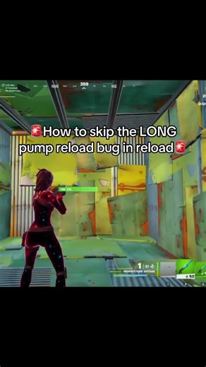 🚨How to skip the LONG pump reload bug in reload🚨 #fortnite #fortniteclips #shorts