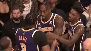 Dwight Howard & Anthony Davis Go At It On The Bench!