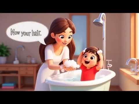 Bath Time with Mom 🛁 | Cute 3D Cartoon for Kids #KidsCartoon#ToddlerLearning#MomAndChild@JoyWorldTV1