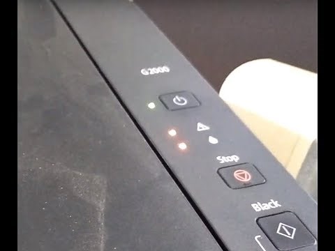 Canon G1000 G2000 G3000 alarm light Error1640 ink low ไฟค้าง เตือนหมึกต่ำ