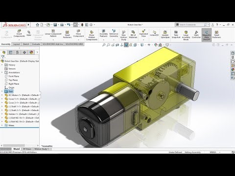 Design a Robot Gear Box Use Solidworks