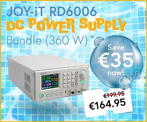 This bundle contains the programmable laboratory power supply JT-RD6006, an industrial #powersupply unit (60 V, 6 A), a large aluminium housing and a plug-in WiFi module which enables the JT-RD6006 to be controlled by other (mobile) devices via wireless connection. The bundle will be supplied in a practical hard case. Get it now https://ow.ly/V3a250PxgN2 | Elektor Labs | Facebook