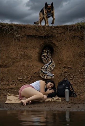 Giant Python Attack 😨 लेकिन कुत्ते ने बचा ली जान #DogHero #Shorts #ViralVideo #viral #sneak