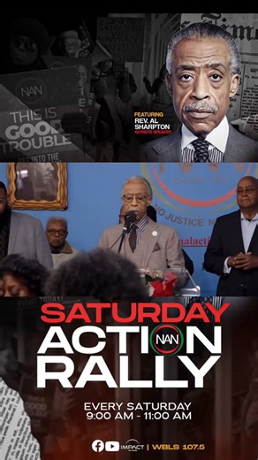 Rev. Al Sharpton | I am live delivering my weekly keynote on the first Saturday of 2026. Tune in to the #NANSaturdayActionRally via Impact TV, WBLS 107.5 fm... | Instagram