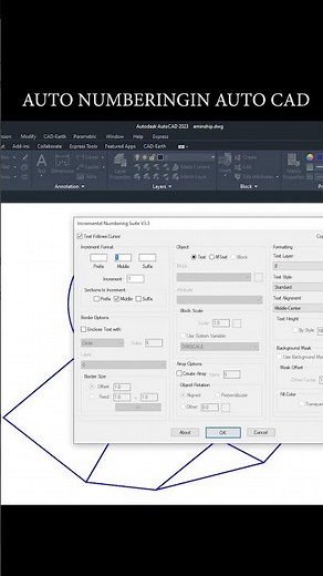 How Set Auto Numbering in AutoCAD of a Map | Digital Amidships Tutorial #landsurveying #mouzamap