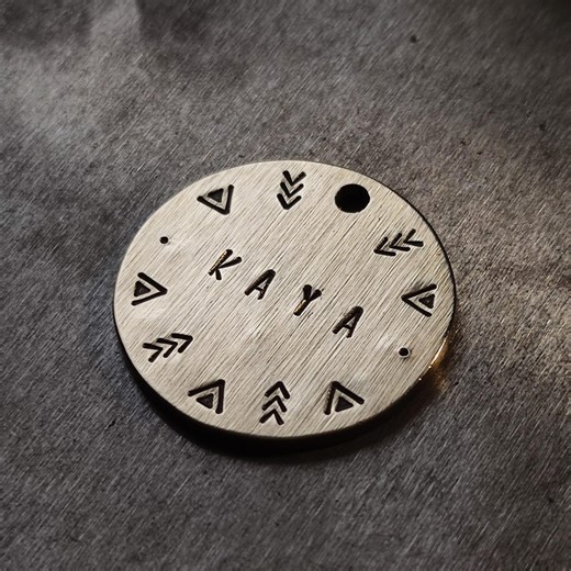 Custom Dog Name Tag – Handmade Brass Dog ID Tag – Minimalist Premium Pet Accessory | 25 EUR - Etsy