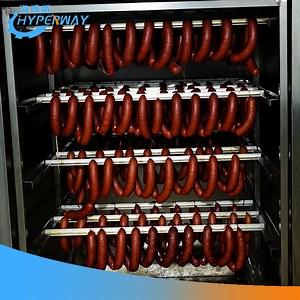 [Hot Item] Fish Meat Smoking Sausages Gas Type Big Chamber Room Smoke House Machine Commercial Meat Smoker
