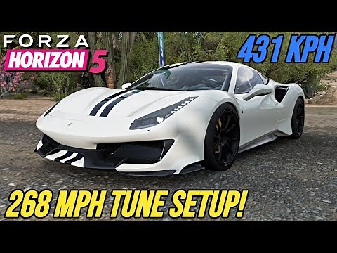 FORZA HORIZON 5 - 268 MPH Ferrari 488 Pista Tune Setup