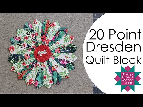 How to make a Dresden Plate Block with the 18 Degree Dresden Ruler