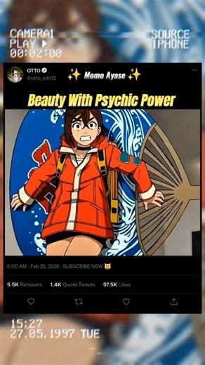 ✨ Momo Ayase – Beauty With Psychic Power ✨ #anime #dandadan #shortvideo #edit