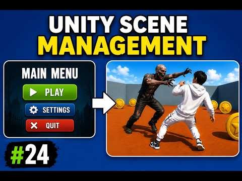 Scene Management Tutorial in unity 6 | Main Menu to Gameplay #24 #unity6 #unity3d #games