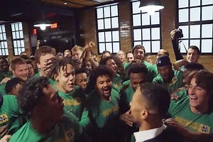 Marcus Freeman’s introduction as head coach of Notre Dame was more lit than ‘Rudy’