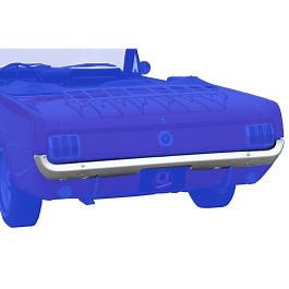 CJ Classics Rear Bumper Chrome Mustang 1965-1966