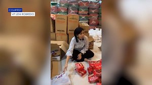 99K views · 3.2K reactions | WATCH | Vice Pres. Leni Robredo helps with repacking various donations for the #TaalEruption2020 victims. | ONE News | Facebook