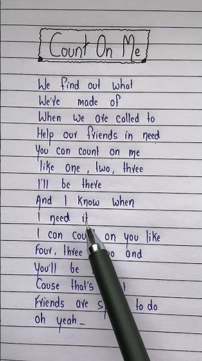 Count on me lyrics ~ Bruno Mara♥️#lyrics #songlyrics #music #musiclyrics #lyricvideo #learnenglish
