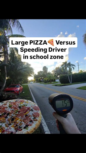 Golden on Instagram: "Throwing entire pizza at speeding car in a school zone"