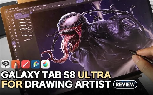 韩国画师分享Galaxy Tab S8 Ultra的使用感受和绘画过程
