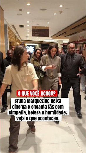 Bruna Marquezine leaves movie theater and charms fans with her kindness, beauty, and humility; se...