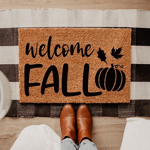 Welcome Fall Door Mat, Fall Door Mat, Fall Decor Ideas, Halloween Welcome Mat, Happy Halloween, Fall Decor, Fall Welcome Mat, Autumn Decor - Etsy Canada