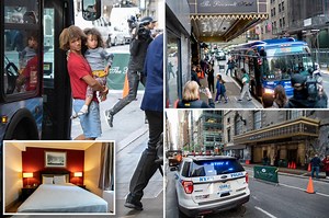 20 busloads of migrants turn up at NYC’s historic Roosevelt Hotel reopened as ‘asylum seeker arrival center’