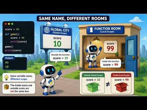 🐍 Python Variable Scope Explained | Local vs Global Variables for Beginners