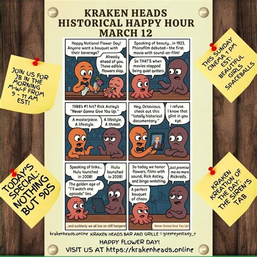 KRAKEN HEADS HISTORICAL HAPPY HOUR