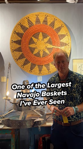 This wedding basket by Zhonnie Bowsley is one of the largest Navajo baskets I’ve ever seen. #navajo #basketry #weddingbasket #marksublette #medicinemangallery | Mark Sublette Medicine Man Gallery