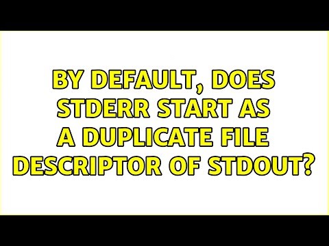 by default, does stderr start as a duplicate file descriptor of stdout?