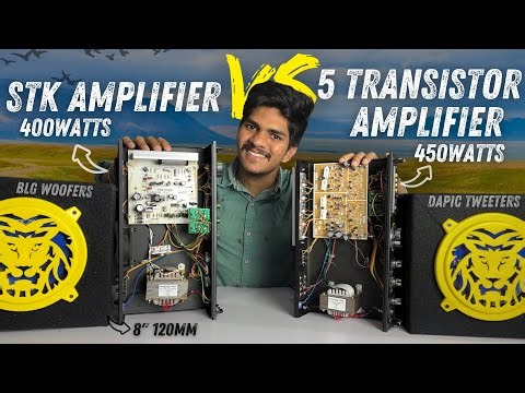 STK Amplifier VS 5 Transistor Amplifier Testing Video in Telugu || Budget Amplifiers for House #amp