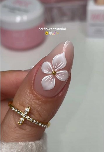 3D Flower Nail Tutorial: Gel Floral Designs Inspo