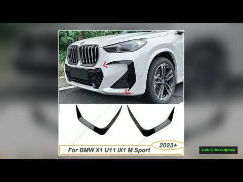 For BMW X1 U11 iX1 M Sport 20232025 Car Front Bumper Spoiler Lip Side Air Vent Intake Fog Lamp