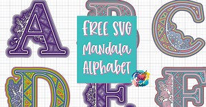FREE Layered Mandala Alphabet SVG
