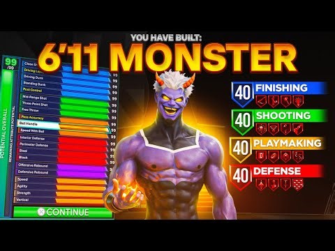 *NEW* UNPATCHABLE "MONSTER" BUILD in NBA 2K26 (0 CAP BREAKERS NEEDED) best 6'11 build 2k26