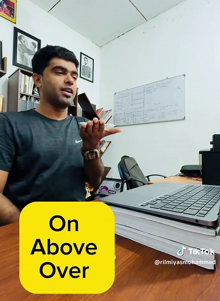 On, above and over ! How to correctly use them ? #spokenenglish #english #englishteacher #trending #fyp #onlineclass #travel #travel #fypシ゚viral #trendingvideo