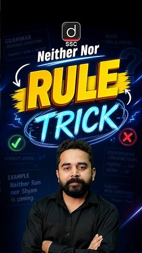 SSC English Grammar Question 🔥 | Fill in the Blank | Neither Nor Rule Trick