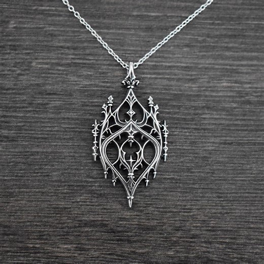 Gothic Chandelier Pendant,gothic Necklace, Gothic Pendant,unisex Necklace, Statement Necklace, Gothic Jewelry, Cathedral Necklace - Etsy