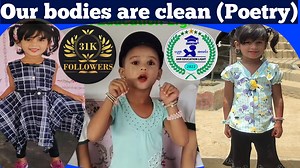 Four-year-old Masu Faideka recites a little poem on body cleanliness with gestures. | ANR Education Light