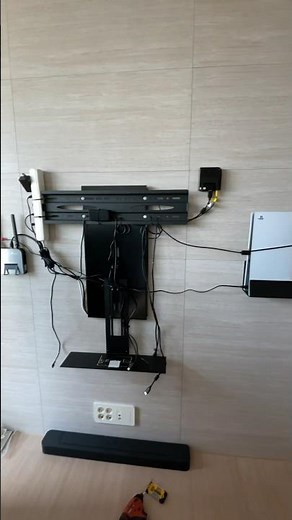 진짜 무타공 브라켓 벽걸이TV설치 삼성85인치 사운드바 플스5 매립 티비무빙